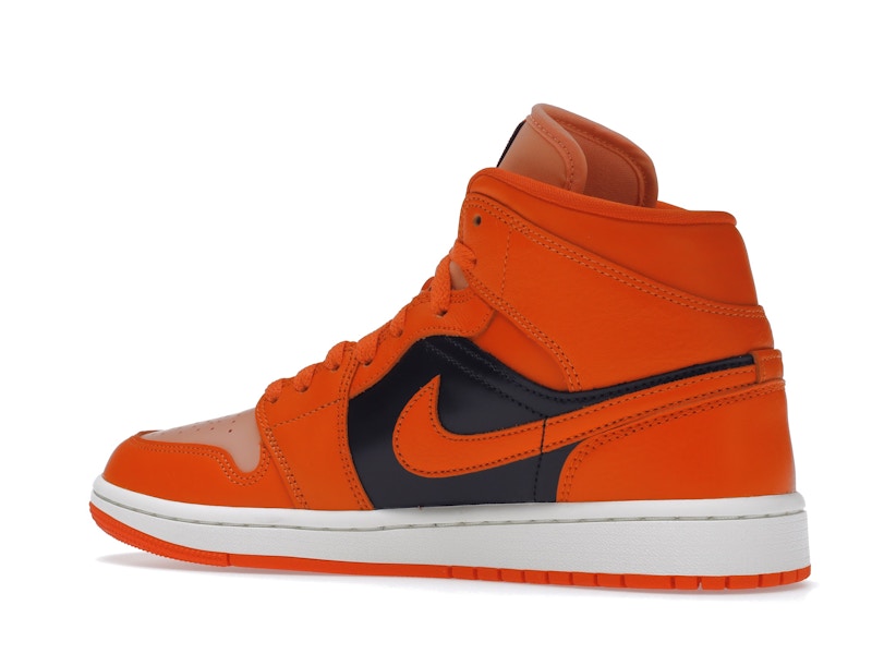 Air Jordan 1 Mid Orange Black (W) - Crimson Bliss/Rush Orange/Black/Sail - DM3381-600 - 21