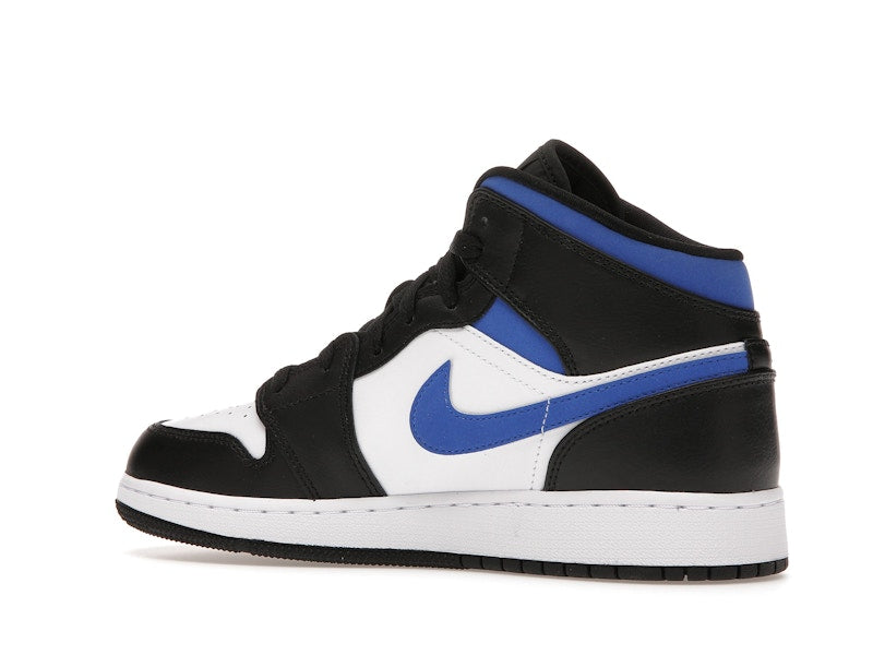 Air Jordan 1 Mid White Black Royal (GS) - White/Racer Blue-Black - 554725-140 - 21