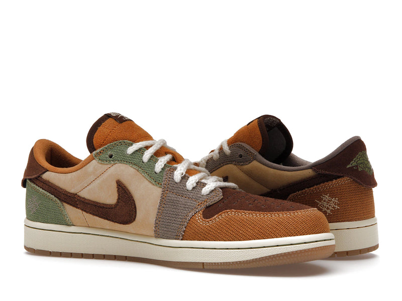 Air Jordan 1 Retro Low OG Zion Williamson Voodoo - Flax/Muslin-Fauna Brown-Oil Green-Sesame-Moon Fossil - DZ7292-200 - 21
