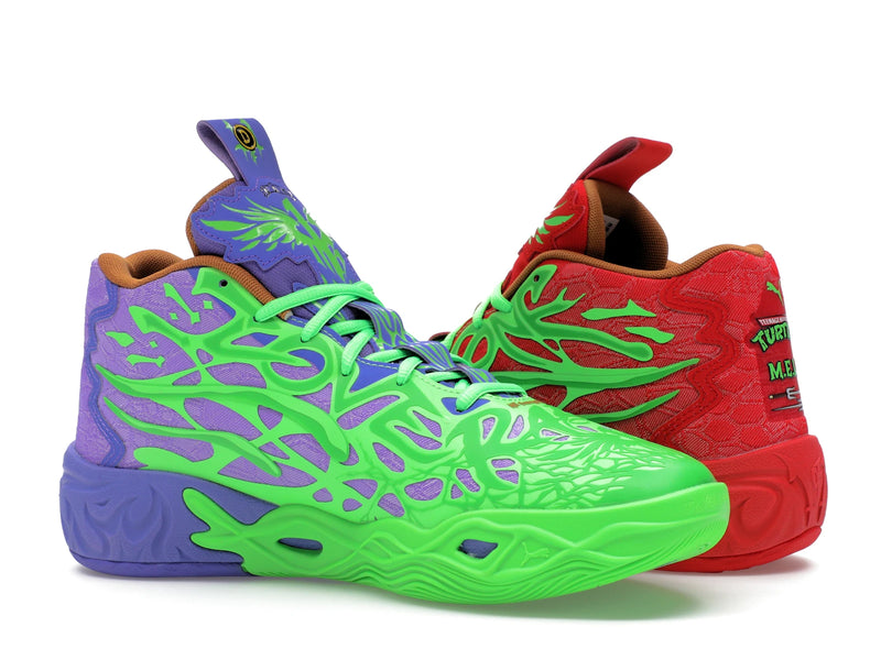 Puma Lamelo Ball Mb04 Teenage Mutant Ninja Turtles Raphael And Donatello - Fluro Green Pes/PUMA Red/Dark Amethyst - 312055-01 - 21