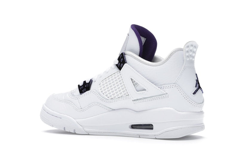 Air Jordan 4 Retro Metallic Purple (GS) - White/Court Purple-Metallic Silver - 408452-115 - 21