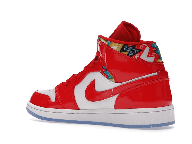 Jordan 1 Mid Barcelona Sweater Red Patent - widok 23