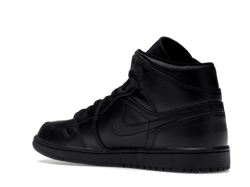 Air Jordan 1 Mid Triple Black (2022) - Black/Black/Black - 554724-093 - 22