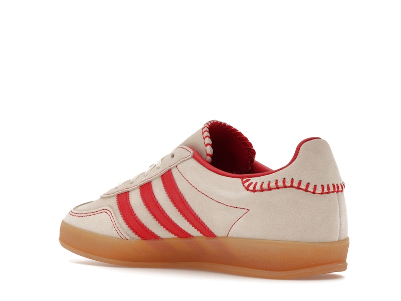 adidas Gazelle Indoor Beige Better Scarlet (Women's) - Beige/Better Scarlet/Cream White - JS1402 - 22