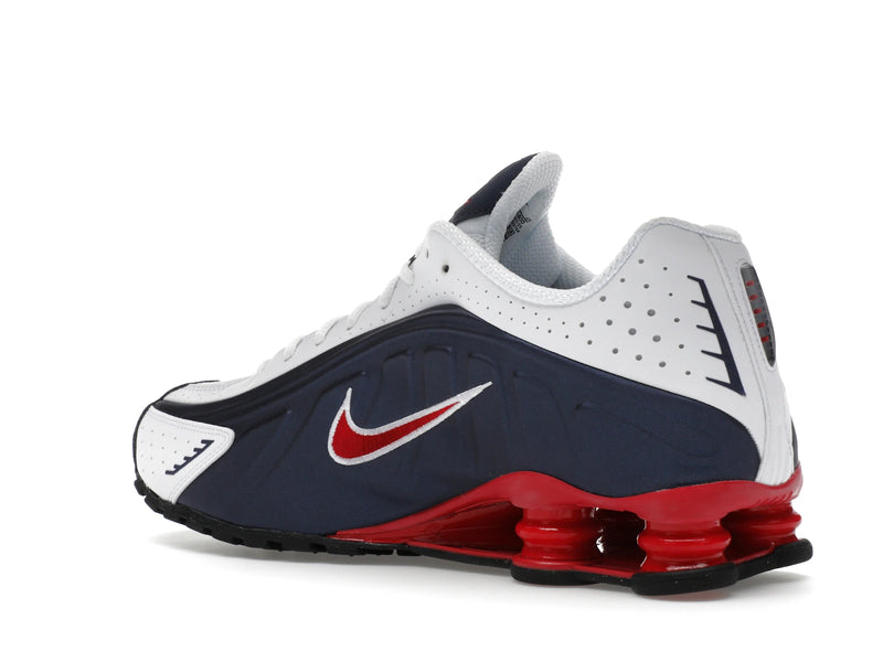 Nike Shox R4 Usa (2025) - Midnight Navy/White/Metallic Silver/Gym Red - HQ1988-400 - 22