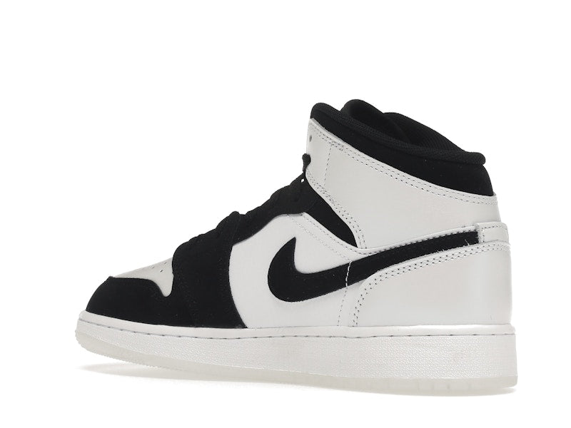 Air Jordan 1 Mid Diamond Shorts (GS) - White/Multi-Color/Black - DN4321-100 - 22
