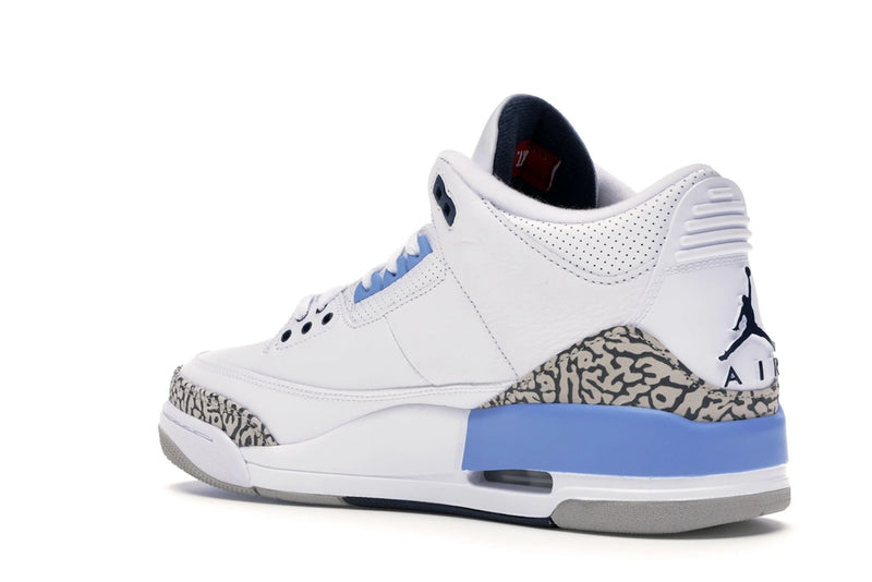 Air Jordan 3 Retro Unc (2020) - White/Valor Blue-Tech Grey - CT8532-104 - 22