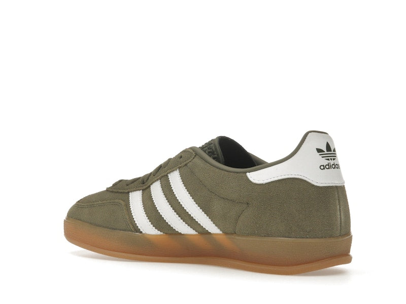 adidas Gazelle Indoor Olive Strata Cloud White Gum - Olive Strata/Cloud White/Gold Metallic - JQ0174 - 22