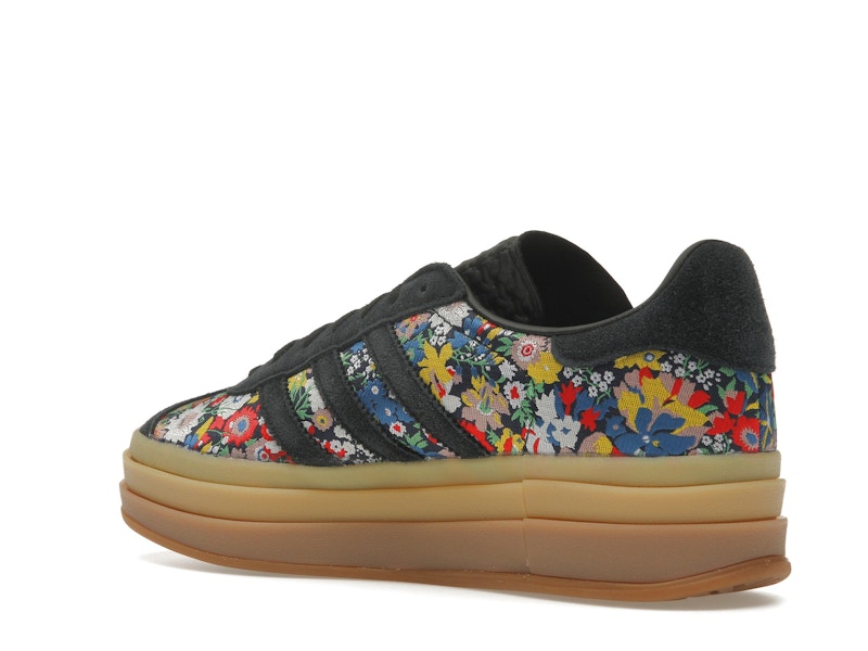 adidas Gazelle Bold Liberty London Floral Embroidery (Women's) - Core Black/Supplier Colour/Gold Metallic - JI2572 - 22