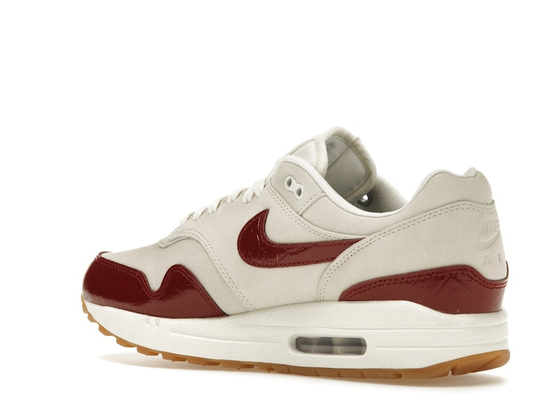 Nike Air Max 1 LX Team Red (Women's) - Sail/Sail/Gum Light Brown/Team Red - FJ3169-100 - 22