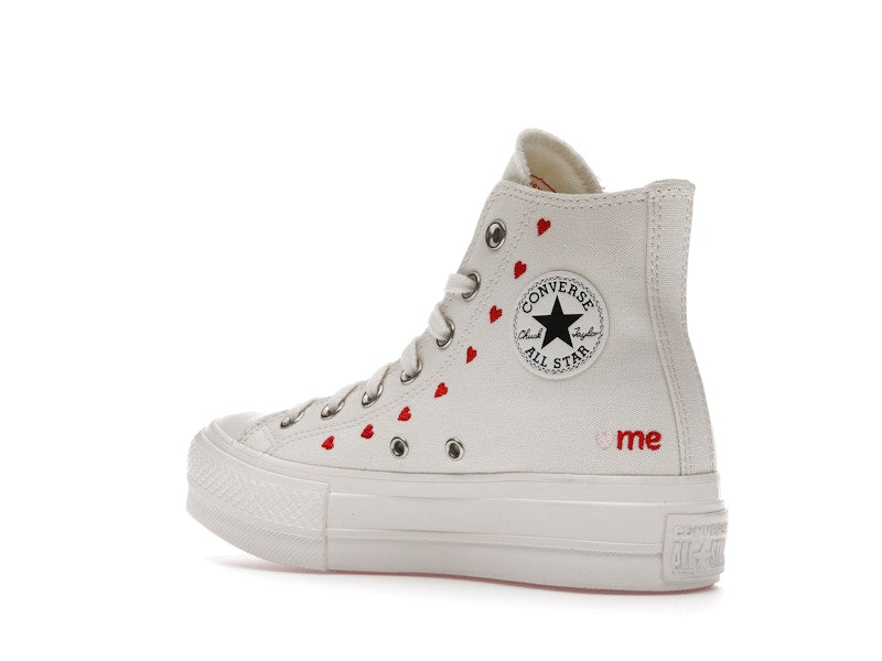 Converse Chuck Taylor All Star Lift Hi White Red (Women's) - vue 23