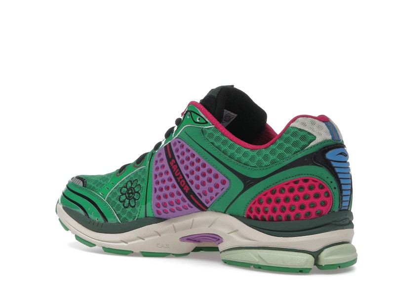 Saucony Progrid Triumph 4 Jae Tips Flowers Grow Uptown Sugar Maple - Green/Pink/Multi-Color - S70966-4 - 22
