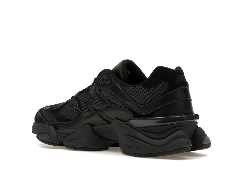 New Balance 9060 Triple Black Leather - U9060NRI - 22