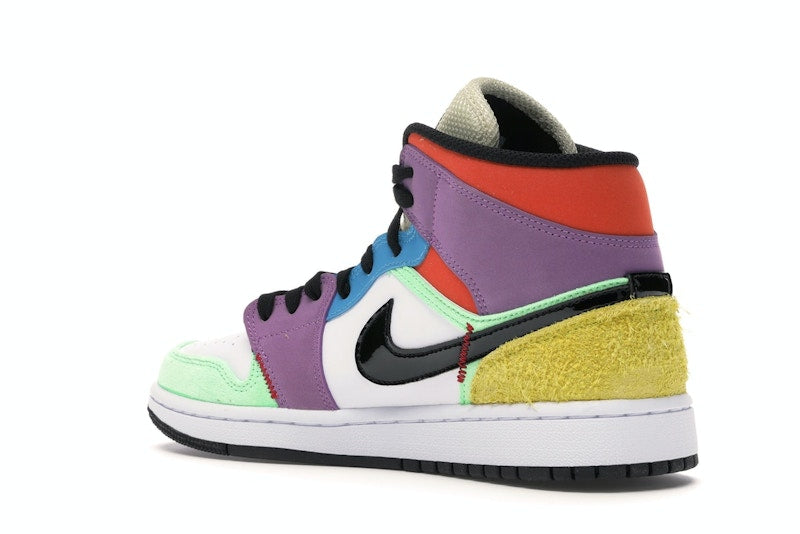 Air Jordan 1 Mid SE Multi Color (W) - White/Black-Lightbulb-Team Orange - CW1140-100 - 22