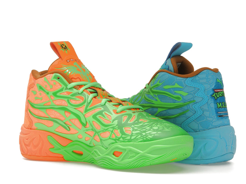 Puma Lamelo Ball Mb04 Teenage Mutant Ninja Turtles Leonardo And Michelangelo - Fluro Green Pes/PUMA Green/Bright Aqua/Orange Glow - 311307-01 - 22
