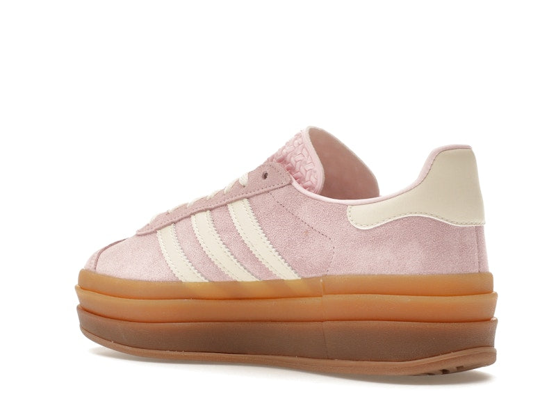 adidas Gazelle Bold Clear Pink Cream White (Women's) - Clear Pink /Cream White/Gold Metallic - JQ7777 - 22