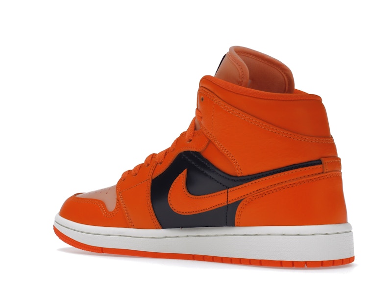 Air Jordan 1 Mid Orange Black (W) - Crimson Bliss/Rush Orange/Black/Sail - DM3381-600 - 22