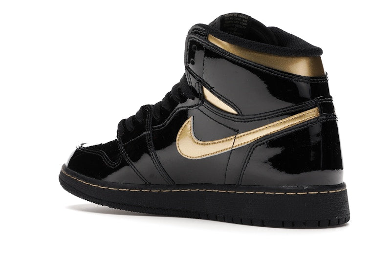 Air Jordan 1 Retro High Black Metallic Gold (2020) (GS) - Black/Black-Metallic Gold - 575441-032 - 22