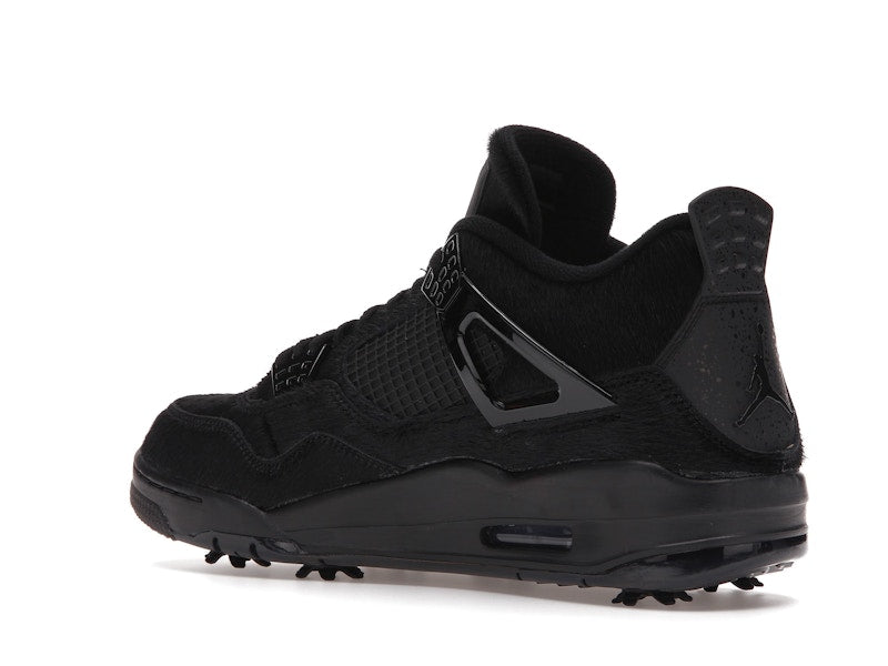 Air Jordan 4 Retro Golf Black Cat Pony Hair - Black/Cement Grey - CU9981-001 - 22