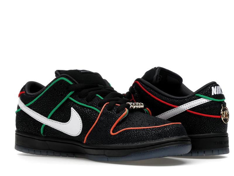 Nike SB Dunk Low Bronx Girls Skate - Black/White/Challenge Red/Total Orange/Lucky Green/Smoke Grey - HV1664-001 - 22