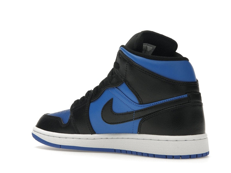 Air Jordan 1 Mid Black Royal Metallic - Black/Black/White/Royal Blue - DQ8426-042 - 22