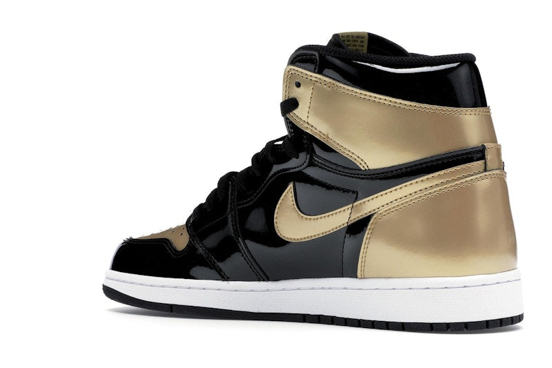 Air Jordan 1 Retro High Patent Gold Toe - Black/Metallic Gold-Summit White - 861428-007 - 22
