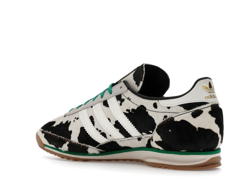 adidas SL 72 OG Cow Print Black White (Women's) - Core Black/Off White/Court Green - JR1639 - 22