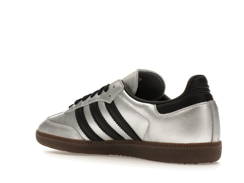 adidas Samba OG Silver Metallic Black Gum (Women's) - Silver Metallic/Core Black/Gum 5 - JI4218 - 22