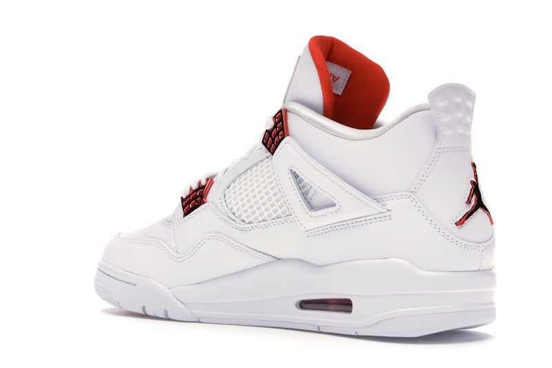 Air Jordan 4 Retro Metallic Orange - White/Metallic Silver-Team Orange - CT8527-118 - 22