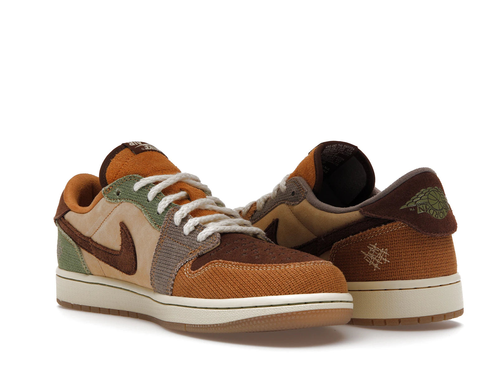 Air Jordan 1 Retro Low OG Zion Williamson Voodoo - Flax/Muslin-Fauna Brown-Oil Green-Sesame-Moon Fossil - DZ7292-200 - 23