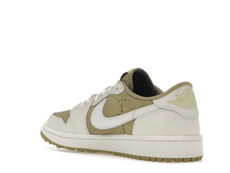 Air Jordan 1 Retro Low Golf Travis Scott Neutral Olive - Neutral Olive/Black-Sail-LT Lemon Twist-Baroque Brown-White - FZ3124-200 - 23