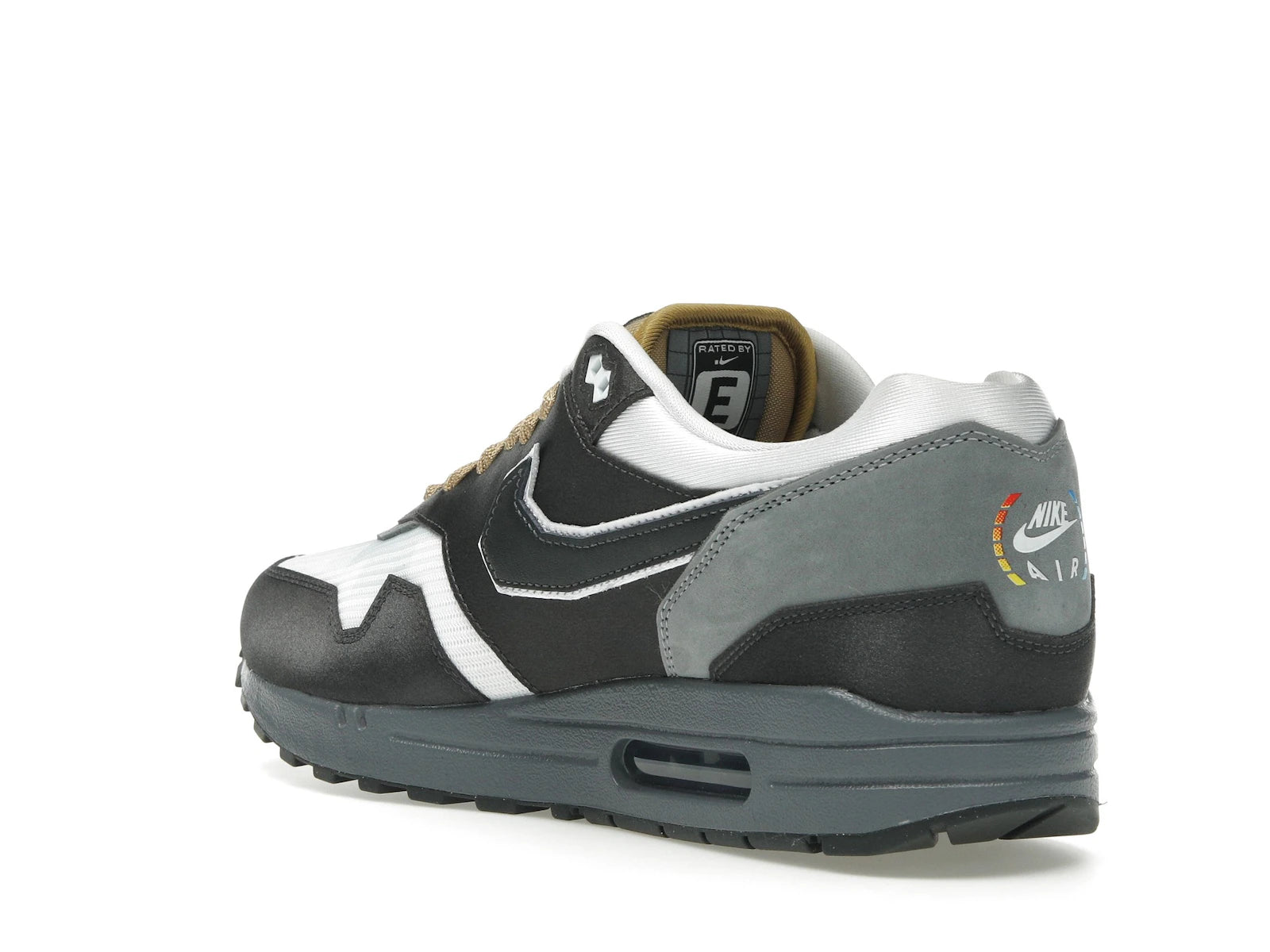 Nike Air Max 1 Swoosh Low Poly Big Head Mode - Dark Smoke Grey/White/Metallic Gold - IB9898-001 - 23
