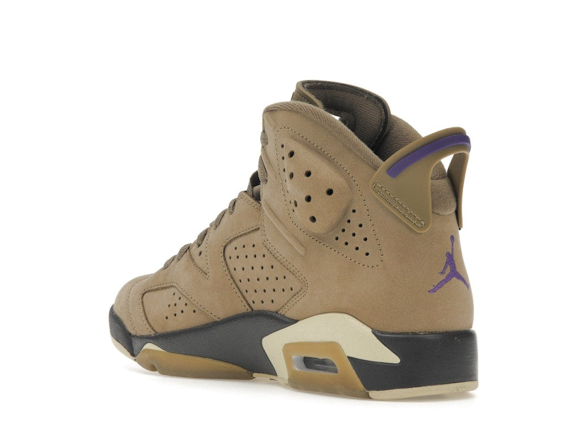 Air Jordan 6 Retro Gore Tex Brown Kelp - Brown Kelp/Team Gold/Shadow Brown/Court Purple - FD1643-300 - 23