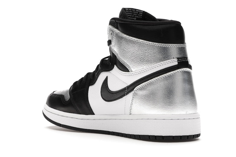 Air Jordan 1 Retro High Silver Toe (W) - Black/Metallic Silver-White-Black - CD0461-001 - 23