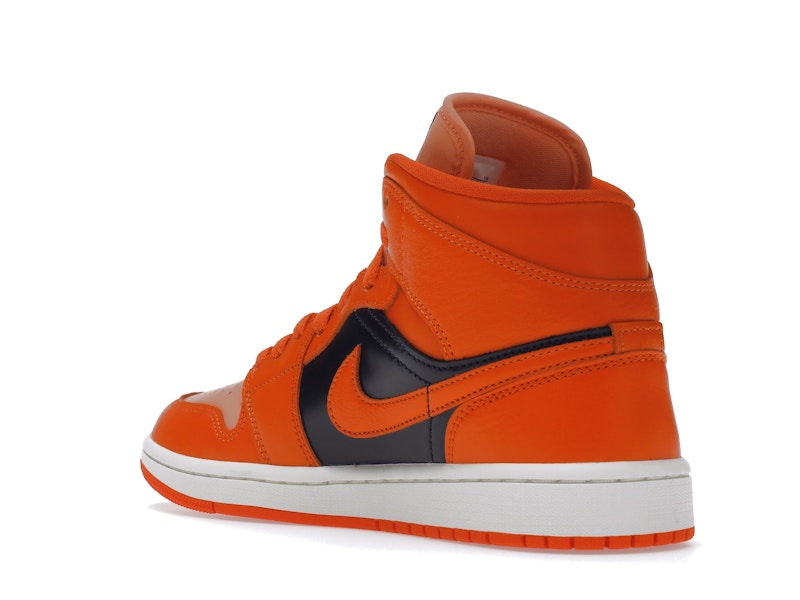 Air Jordan 1 Mid Orange Black (W) - Crimson Bliss/Rush Orange/Black/Sail - DM3381-600 - 23