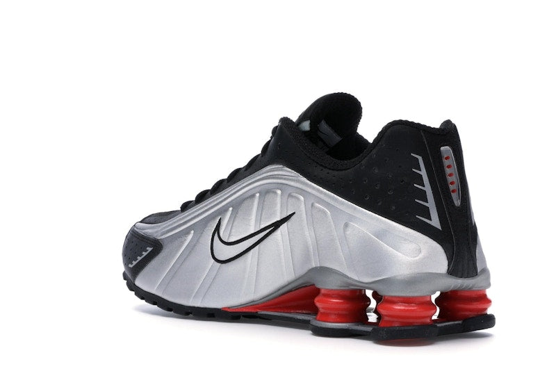 Nike Shox R4 Black Metallic Silver (2018) - Black/Metallic Silver-Max Orange - BV1111-008 - 23