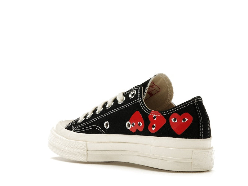 Converse Chuck Taylor All Star 70 Ox Comme des Garcons PLAY Multi-Heart Black - Black/Red/Egret - A08149C/AZ-K126-001-1 - 23