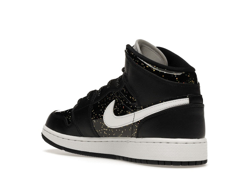 Air Jordan 1 Mid Black Speckle (GS) - Black/White - AV5174-001 - 23