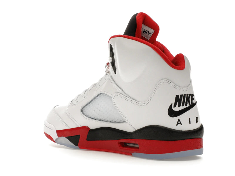 Air Jordan 5 Retro Fire Red Black Tongue (2025) - White/Fire Red/Black - HQ7978-101 - 23