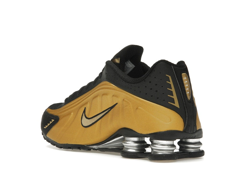 Nike Shox R4 Black Metallic Gold (Women's) - Black/Metallic Gold/Metallic Silver - AR3565-005 - 23