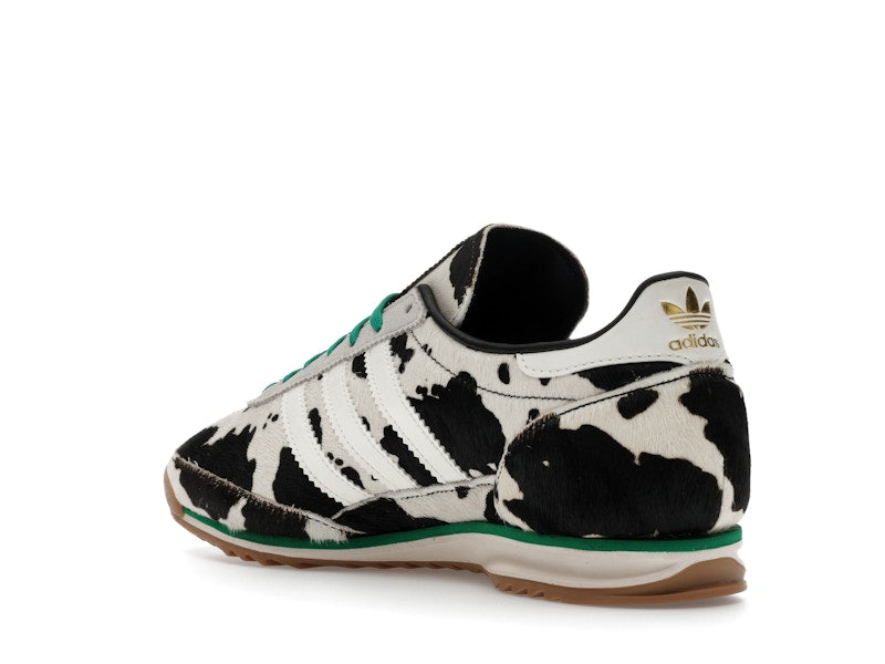 adidas SL 72 OG Cow Print Black White (Women's) - Core Black/Off White/Court Green - JR1639 - 23