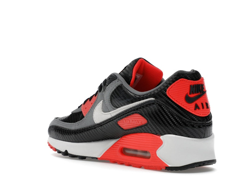 Nike Air Max 90 Premium Carbon Fiber Infrared - Black/Cool Grey/Bright Crimson/Photon Dust - HM9432-001 - 23