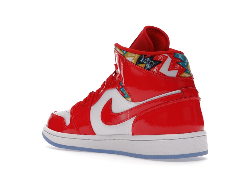 Jordan 1 Mid Barcelona Sweater Red Patent - widok 24