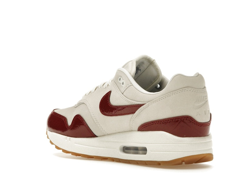 Nike Air Max 1 LX Team Red (Women's) - Sail/Sail/Gum Light Brown/Team Red - FJ3169-100 - 23