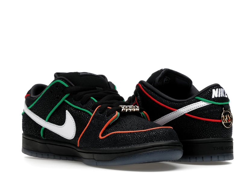 Nike SB Dunk Low Bronx Girls Skate - Black/White/Challenge Red/Total Orange/Lucky Green/Smoke Grey - HV1664-001 - 23