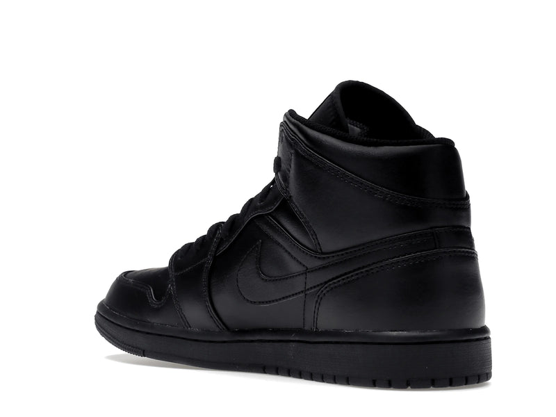 Air Jordan 1 Mid Triple Black (2022) - Black/Black/Black - 554724-093 - 23