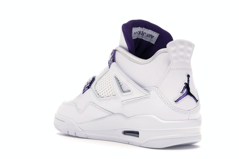 Air Jordan 4 Retro White Court Purple - White/Metallic Silver-Court Purple - CT8527-115 - 23