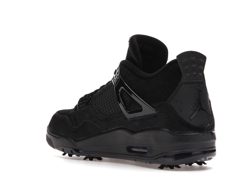 Air Jordan 4 Retro Golf Black Cat Pony Hair - Black/Cement Grey - CU9981-001 - 23