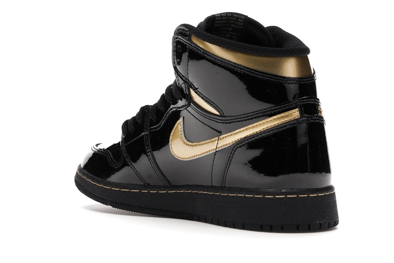 Air Jordan 1 Retro High Black Metallic Gold (2020) (GS) - Black/Black-Metallic Gold - 575441-032 - 23