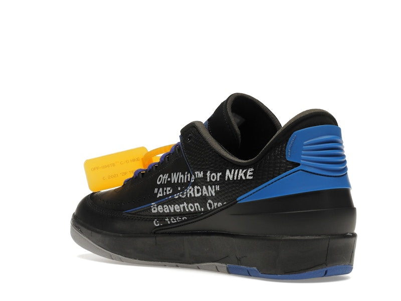 Air Jordan 2 Retro Low SP Off White Black Blue - Black/Blue-Grey - DJ4375-004 - 23